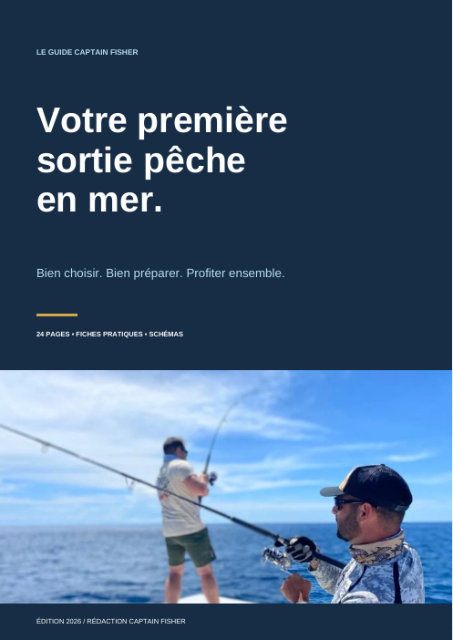 Couverture du guide Captain Fisher : Votre première sortie pêche en mer